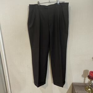 Baroni Couture Super 150s Wool Flat Front Dress Pants Size 38L US Brown
